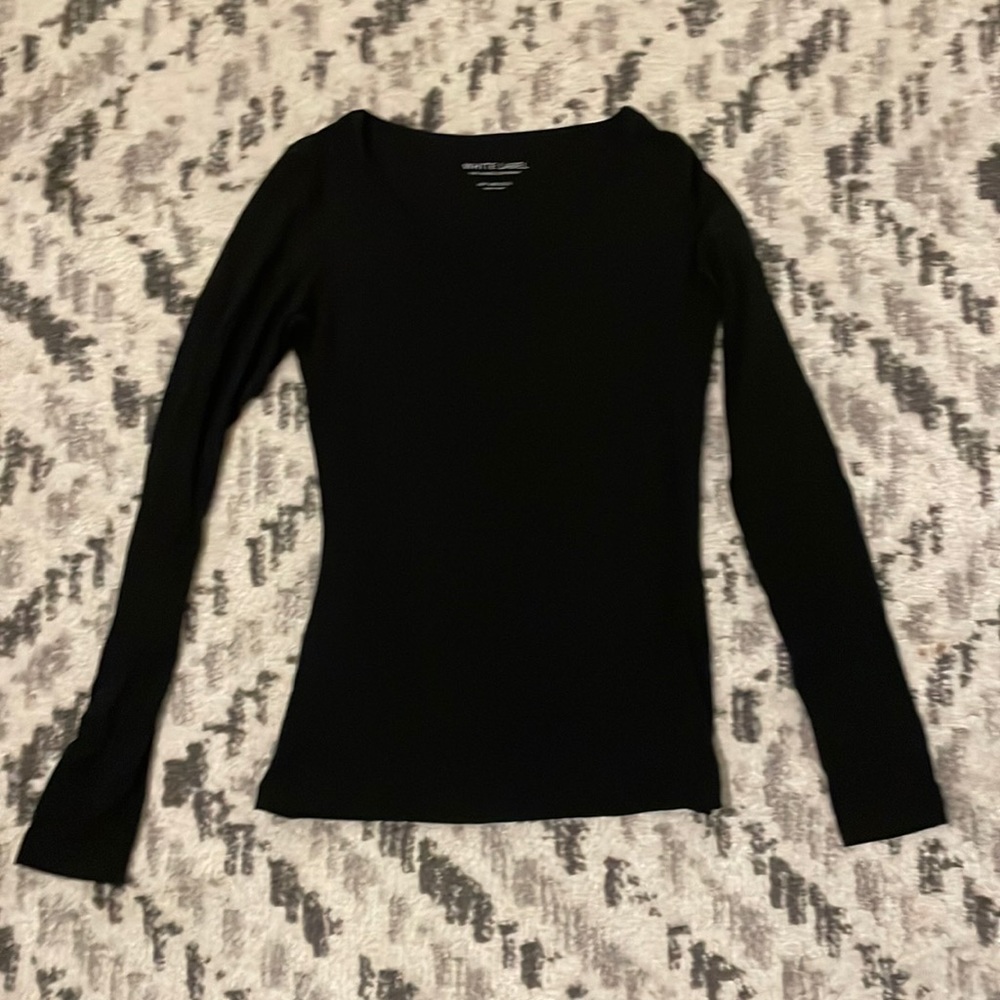 White Label Black Bodycon Long Sleeve Tee